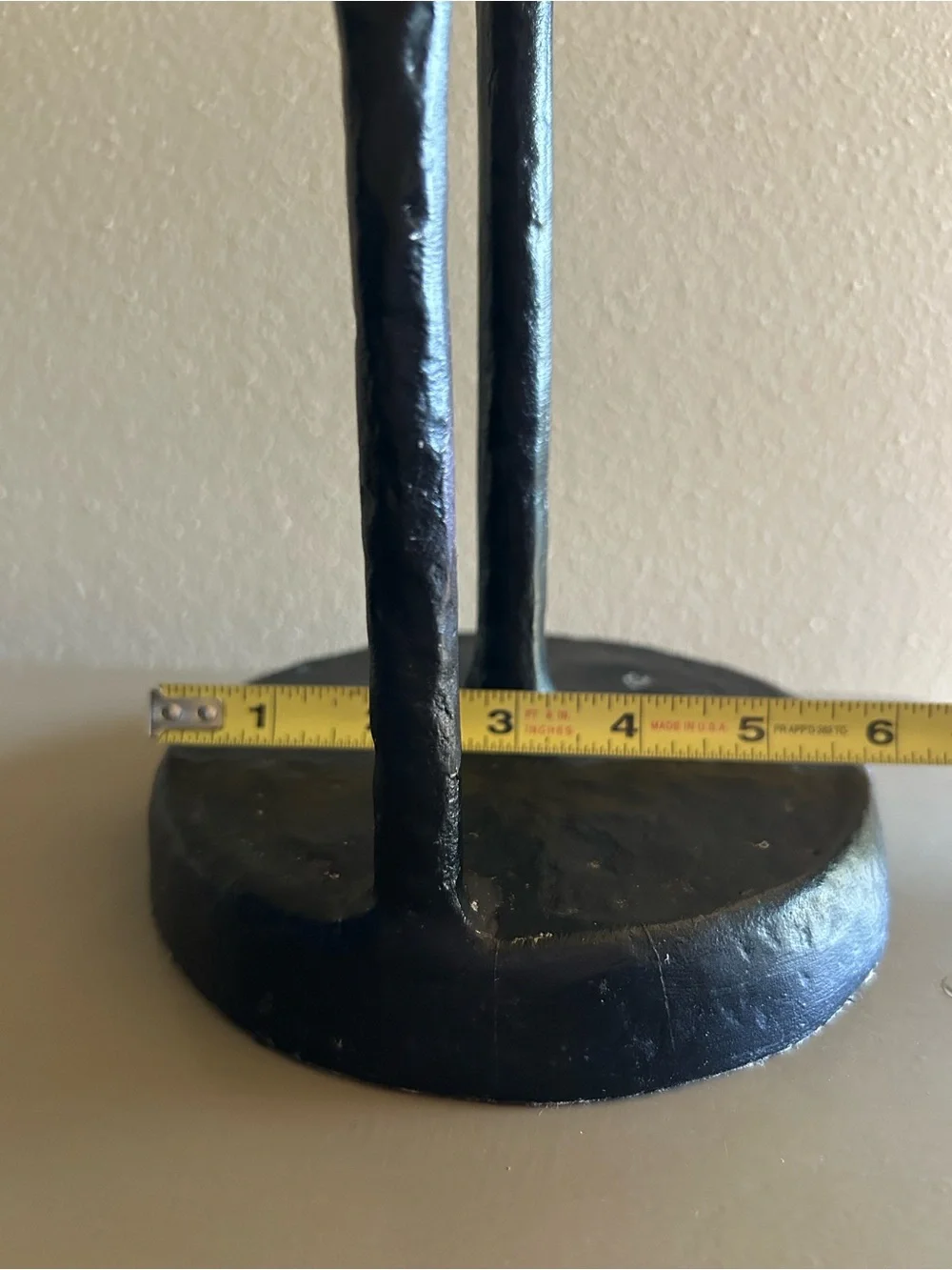 Pottery Barn Black Forged Fork & Spoon Paper Towel Holder